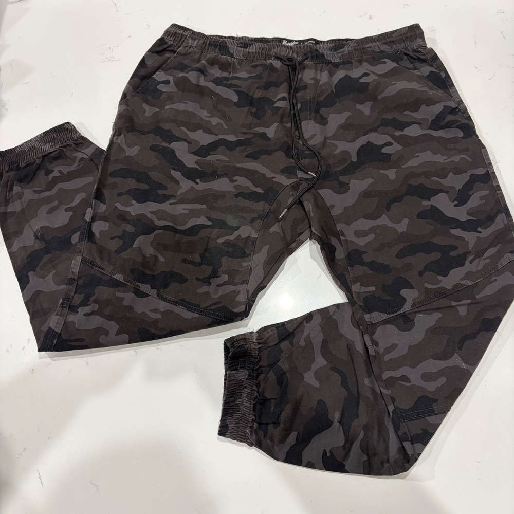 Brooklyn Cloth Mens 3XL The Jogger Camo Pants Black Camouflage Drawstring Moto